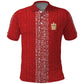 World Football 2026 Egypt Custom Polo Shirt Red Ancient Egyptian Hieroglyphs LT9