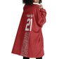 World Football 2026 Egypt Custom Wearable Blanket Hoodie Red Ancient Egyptian Hieroglyphs - African Pride