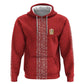 World Football 2026 Egypt Custom Zip Hoodie Red Ancient Egyptian Hieroglyphs - African Pride