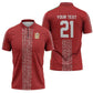 World Football 2026 Egypt Custom Zipper Polo Shirt Red Ancient Egyptian Hieroglyphs - African Pride