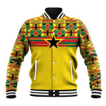 World Football 2026 Ghana Custom Baseball Jacket Black Stars African Kente Pattern - African Pride