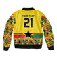 World Football 2026 Ghana Custom Bomber Jacket Black Stars African Kente Pattern - African Pride