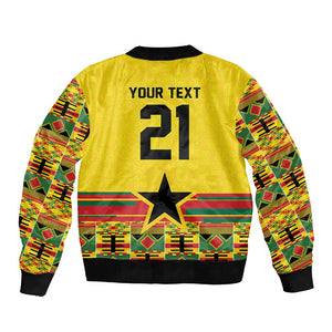World Football 2026 Ghana Custom Bomber Jacket Black Stars African Kente Pattern - African Pride