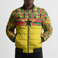 World Football 2026 Ghana Custom Bomber Puffer Jacket Black Stars African Kente Pattern - African Pride