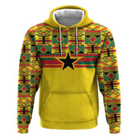 World Football 2026 Ghana Custom Hoodie Black Stars African Kente Pattern - African Pride