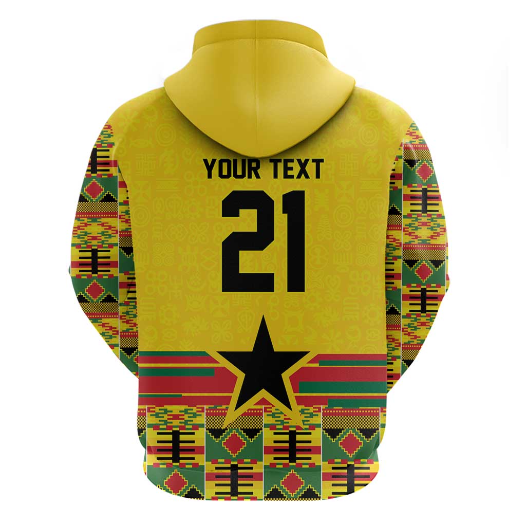 World Football 2026 Ghana Custom Hoodie Black Stars African Kente Pattern - African Pride