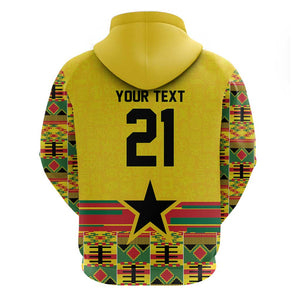 World Football 2026 Ghana Custom Hoodie Black Stars African Kente Pattern - African Pride