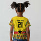 World Football 2026 Ghana Custom Kid T shirt Black Stars African Kente Pattern - African Pride