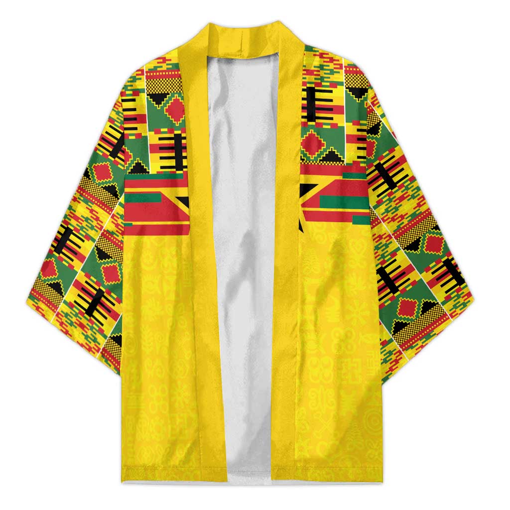 World Football 2026 Ghana Custom Kimono Black Stars African Kente Pattern - African Pride