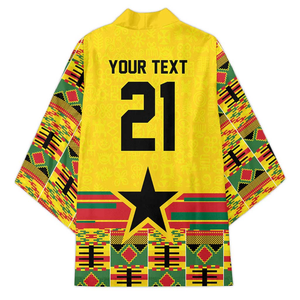 World Football 2026 Ghana Custom Kimono Black Stars African Kente Pattern - African Pride