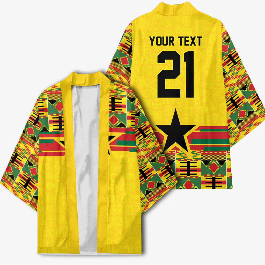 World Football 2026 Ghana Custom Kimono Black Stars African Kente Pattern - African Pride