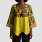 World Football 2026 Ghana Custom Kimono Sleeve Blouse Black Stars African Kente Pattern - African Pride
