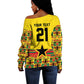 World Football 2026 Ghana Custom Off Shoulder Sweater Black Stars African Kente Pattern - African Pride