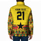 World Football 2026 Ghana Custom Padded Jacket Black Stars African Kente Pattern - African Pride