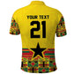 World Football 2026 Ghana Custom Polo Shirt Black Stars African Kente Pattern - African Pride
