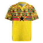 World Football 2026 Ghana Custom Rugby Jersey Black Stars African Kente Pattern - African Pride