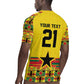 World Football 2026 Ghana Custom Rugby Jersey Black Stars African Kente Pattern - African Pride