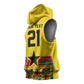World Football 2026 Ghana Custom Sleeveless Hoodie Black Stars African Kente Pattern - African Pride