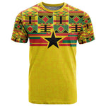 World Football 2026 Ghana Custom T shirt Black Stars African Kente Pattern - African Pride