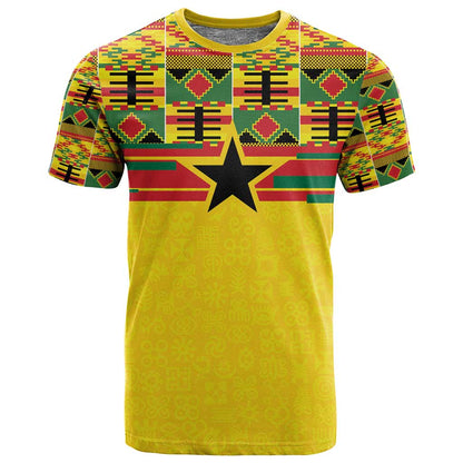 World Football 2026 Ghana Custom T shirt Black Stars African Kente Pattern - African Pride