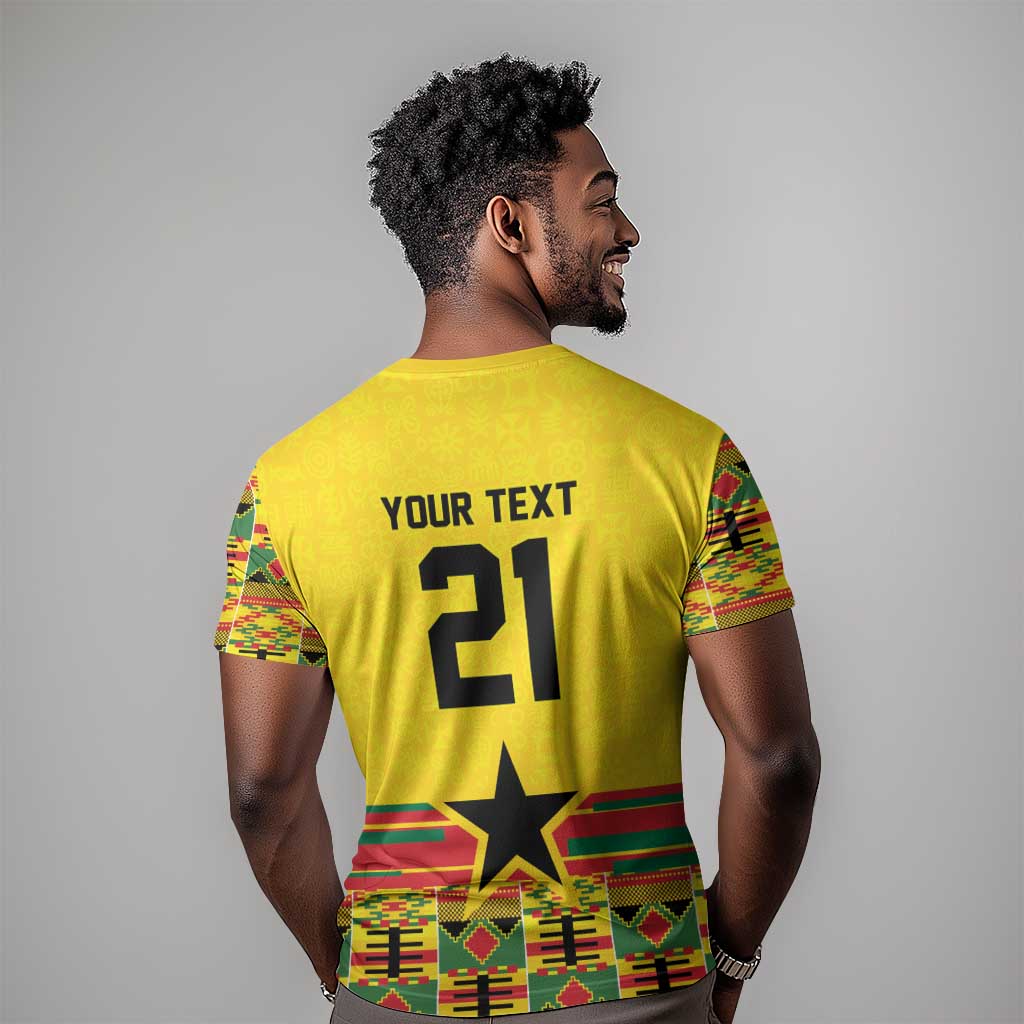 World Football 2026 Ghana Custom T shirt Black Stars African Kente Pattern - African Pride