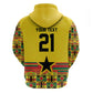 World Football 2026 Ghana Custom Zip Hoodie Black Stars African Kente Pattern - African Pride