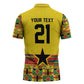 World Football 2026 Ghana Custom Zipper Polo Shirt Black Stars African Kente Pattern - African Pride
