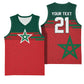 World Football 2026 Morocco Custom Basketball Jersey African Geometric Red Pattern - African Pride