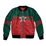 World Football 2026 Morocco Custom Bomber Jacket African Geometric Red Pattern - African Pride