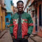 World Football 2026 Morocco Custom Bomber Jacket African Geometric Red Pattern - African Pride