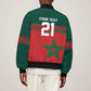 World Football 2026 Morocco Custom Bomber Jacket African Geometric Red Pattern - African Pride