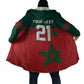 World Football 2026 Morocco Custom Cloak African Geometric Red Pattern - African Pride