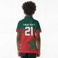 World Football 2026 Morocco Custom Kid Polo Shirt African Geometric Red Pattern LT9