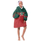 World Football 2026 Morocco Custom Kid Wearable Blanket Hoodie African Geometric Red Pattern - African Pride