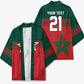 World Football 2026 Morocco Custom Kimono African Geometric Red Pattern - African Pride