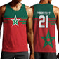 World Football 2026 Morocco Custom Men Tank Top African Geometric Red Pattern - African Pride