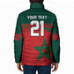World Football 2026 Morocco Custom Padded Jacket African Geometric Red Pattern - African Pride