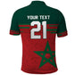 World Football 2026 Morocco Custom Polo Shirt African Geometric Red Pattern - African Pride