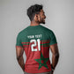 World Football 2026 Morocco Custom T shirt African Geometric Red Pattern - African Pride