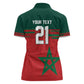 World Football 2026 Morocco Custom Women Polo Shirt African Geometric Red Pattern - African Pride