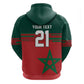 World Football 2026 Morocco Custom Zip Hoodie African Geometric Red Pattern - African Pride