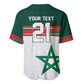 World Football 2026 Morocco Custom Baseball Jersey African Geometric White Pattern - African Pride