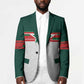 World Football 2026 Morocco Custom Blazer African Geometric White Pattern - African Pride