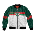 World Football 2026 Morocco Custom Bomber Jacket African Geometric White Pattern - African Pride