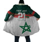 World Football 2026 Morocco Custom Cloak African Geometric White Pattern - African Pride