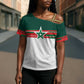 World Football 2026 Morocco Custom Cross Shoulder Shirt African Geometric White Pattern - African Pride