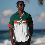 World Football 2026 Morocco Custom Hawaiian Shirt African Geometric White Pattern - African Pride