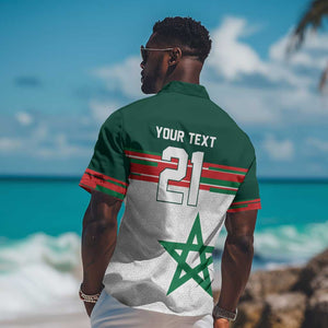 World Football 2026 Morocco Custom Hawaiian Shirt African Geometric White Pattern - African Pride