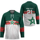 World Football 2026 Morocco Custom Hockey Jersey African Geometric White Pattern - African Pride