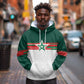 World Football 2026 Morocco Custom Hoodie African Geometric White Pattern - African Pride